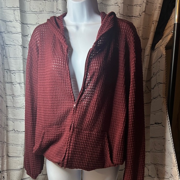 Culture Code Cozy Waffle Knit Zip-Up Hoodie - Picture 6 of 10